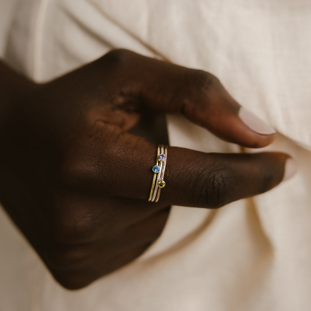 Clara birthstone ring