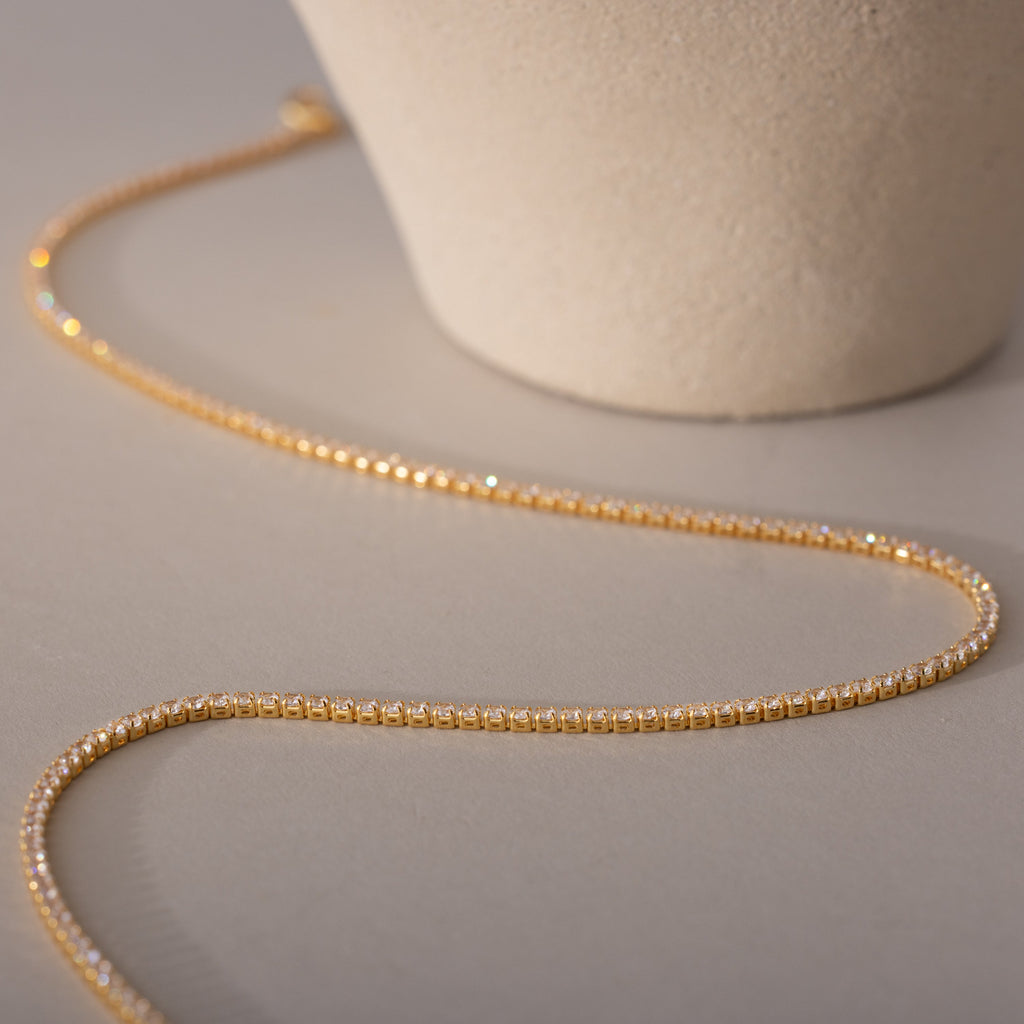 Necklace with Sparkling Crystals