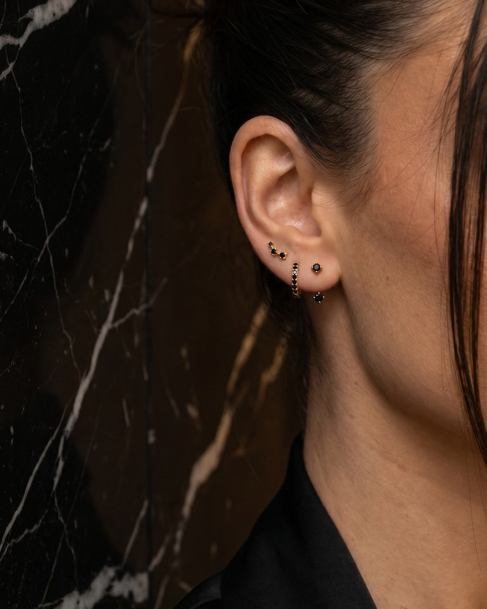 Onyx earring set