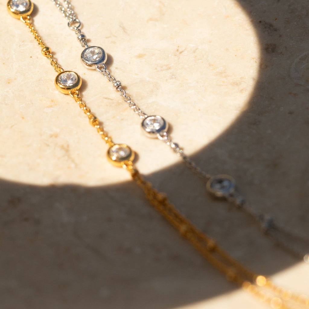 Diamond Bezel Hand Chain