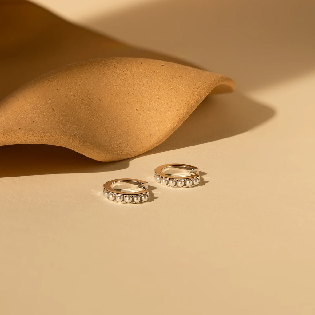 Essence Pearl Hoop Earrings
