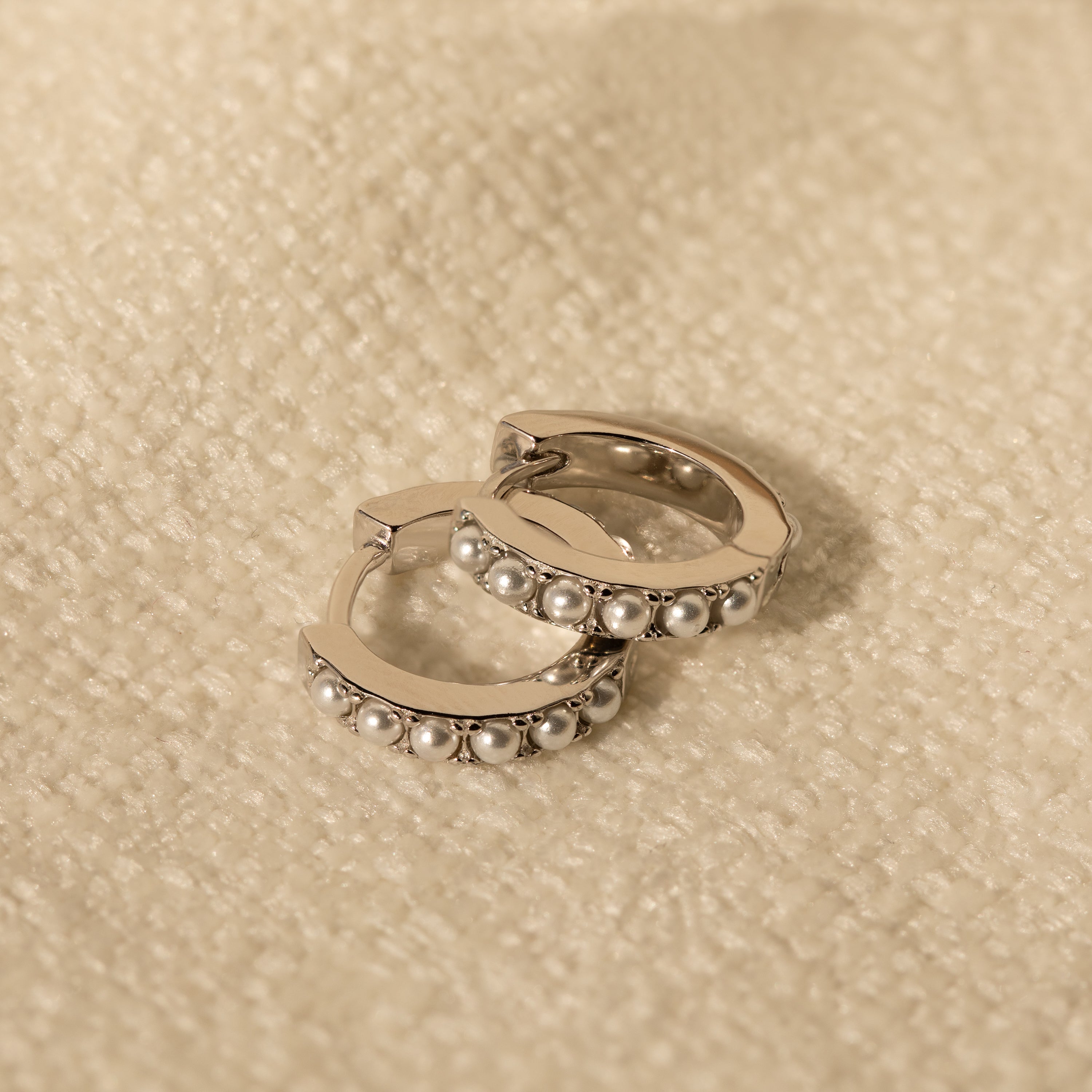 Essence Pearl Hoop Earrings