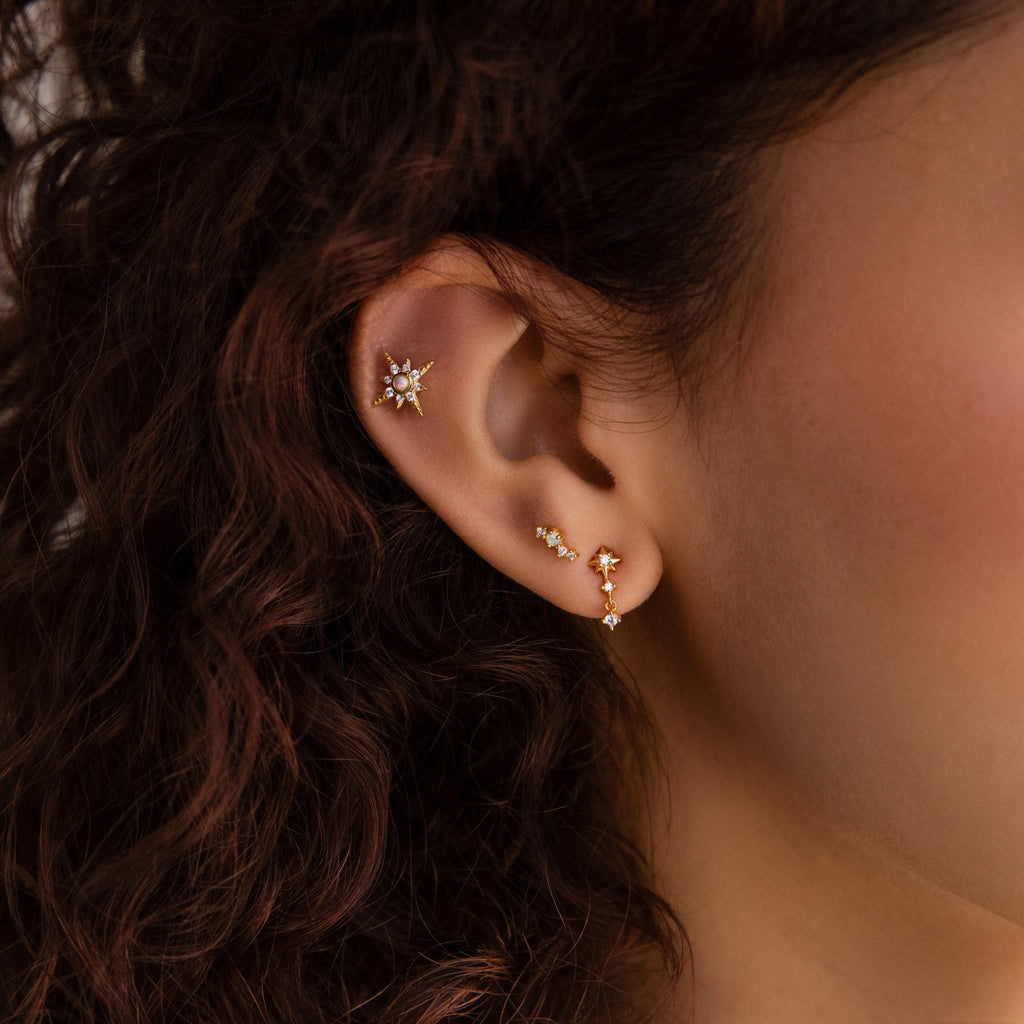 Star-shaped earrings