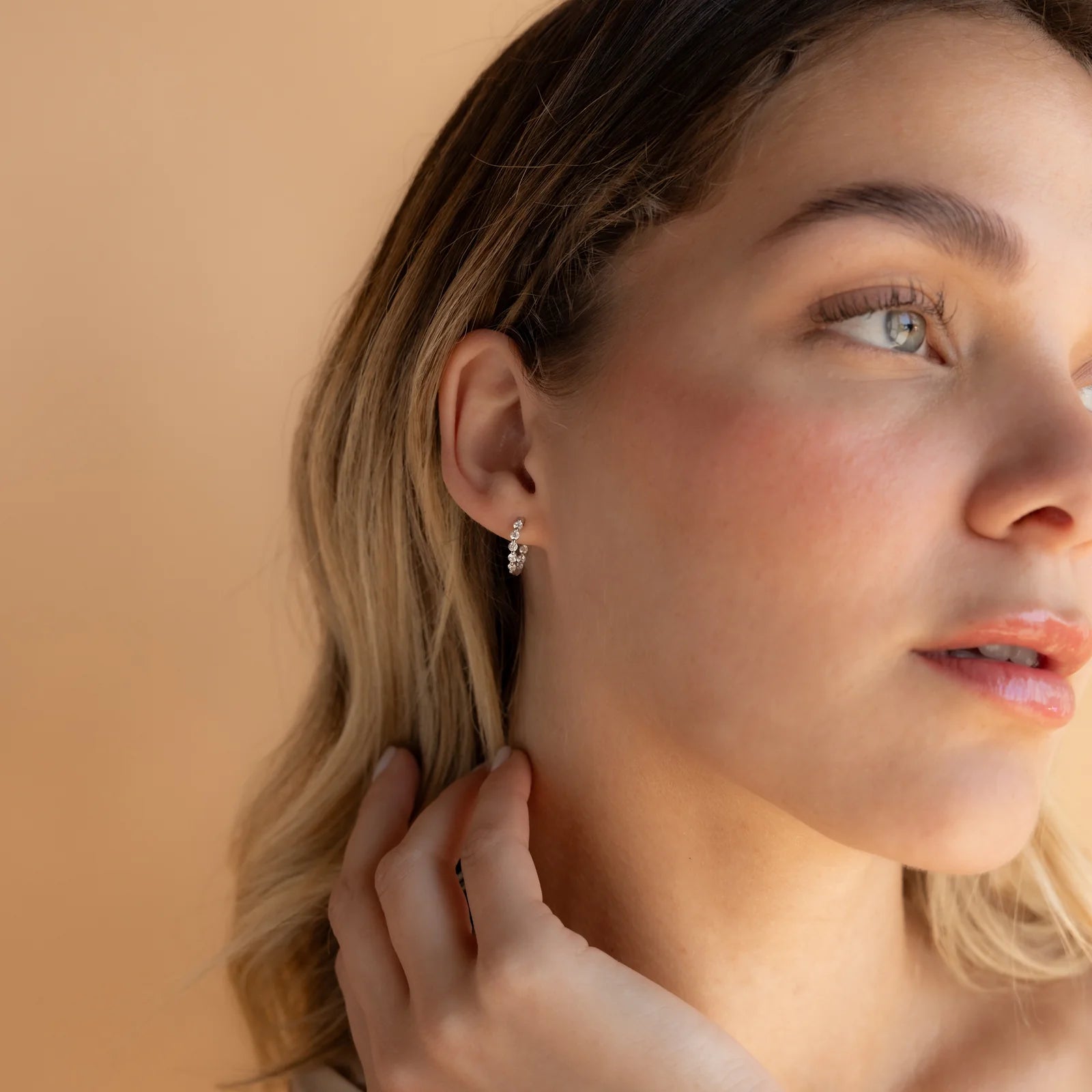 Diamond Pavé Hoop Earrings