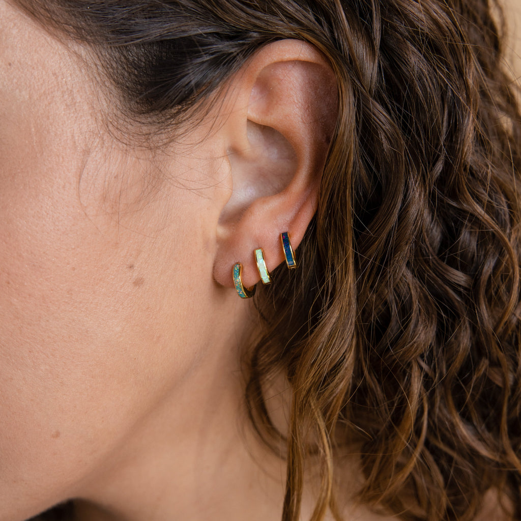 Slim Shiny Hoop Earrings