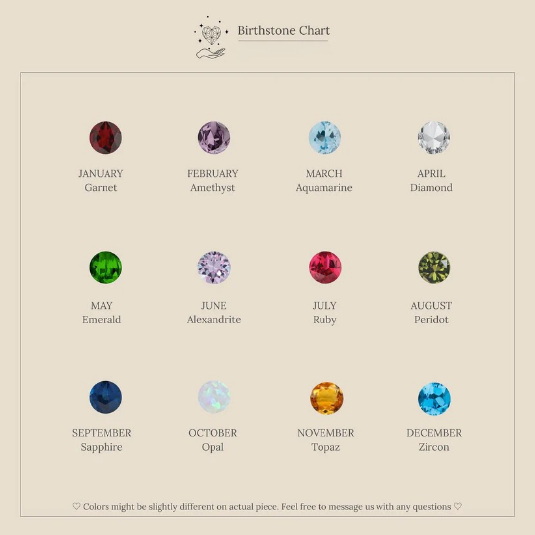Teardrop Earring Gem of the Month
