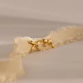 Delicate bow earrings