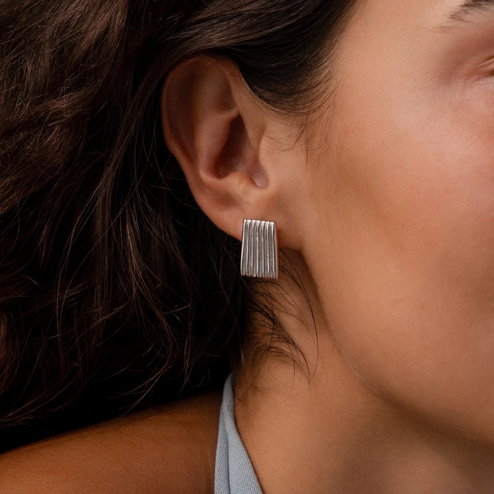 Textured Column Earring