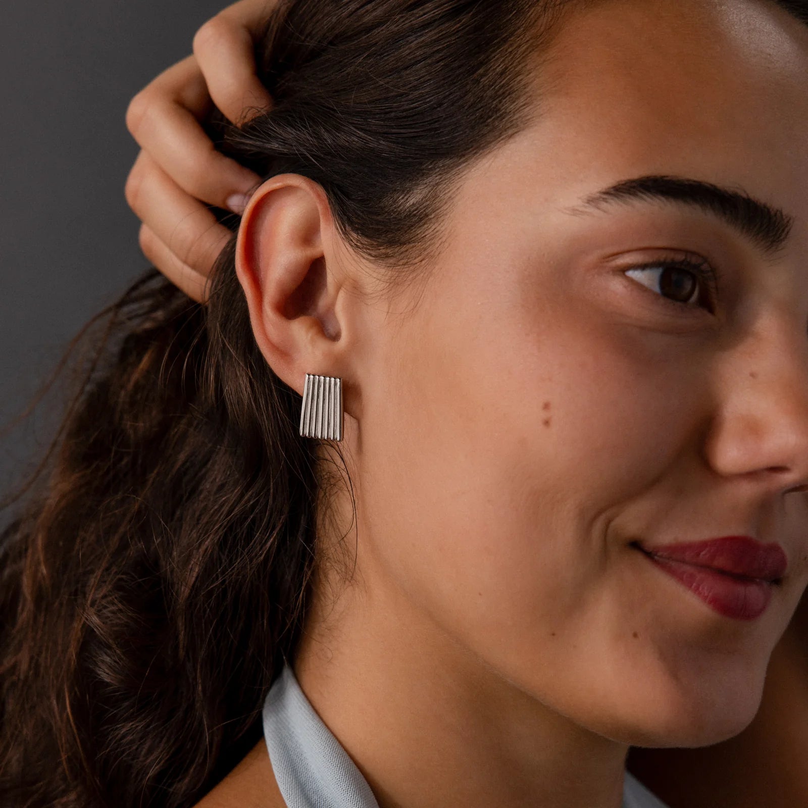 Textured Column Earring