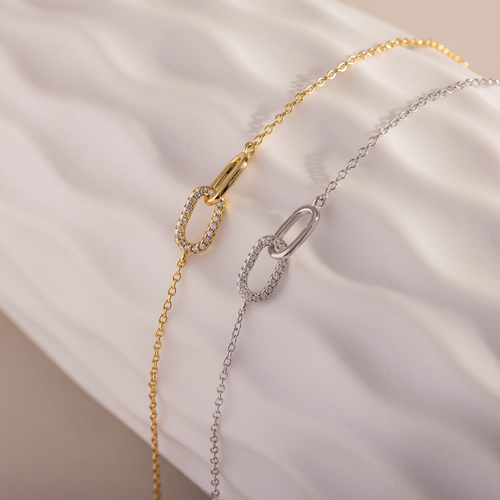 Pave Linked Pendant Bracelet