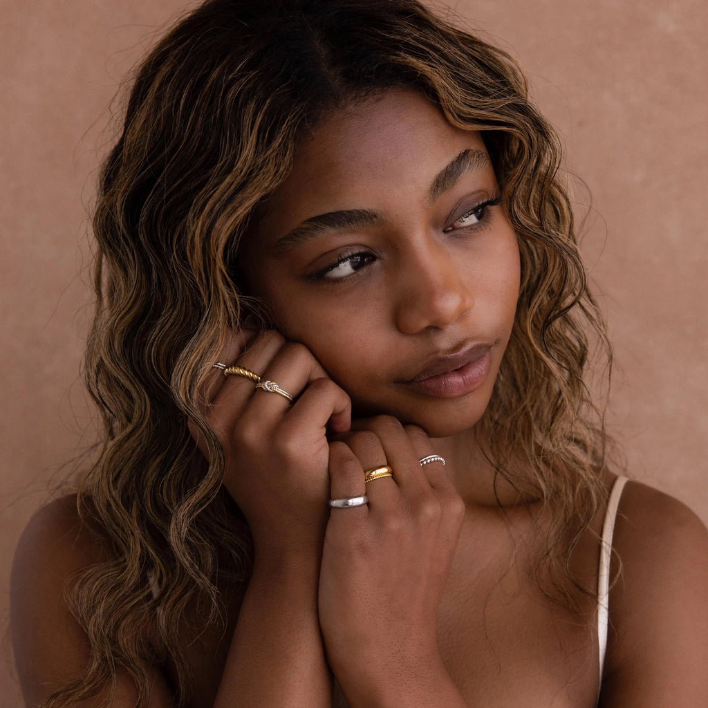 Harmony Dual Ring in Gold and Silver