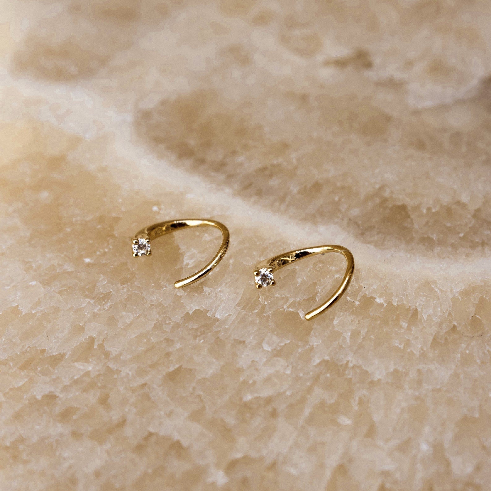 Hoop earrings with a touch of sparkle