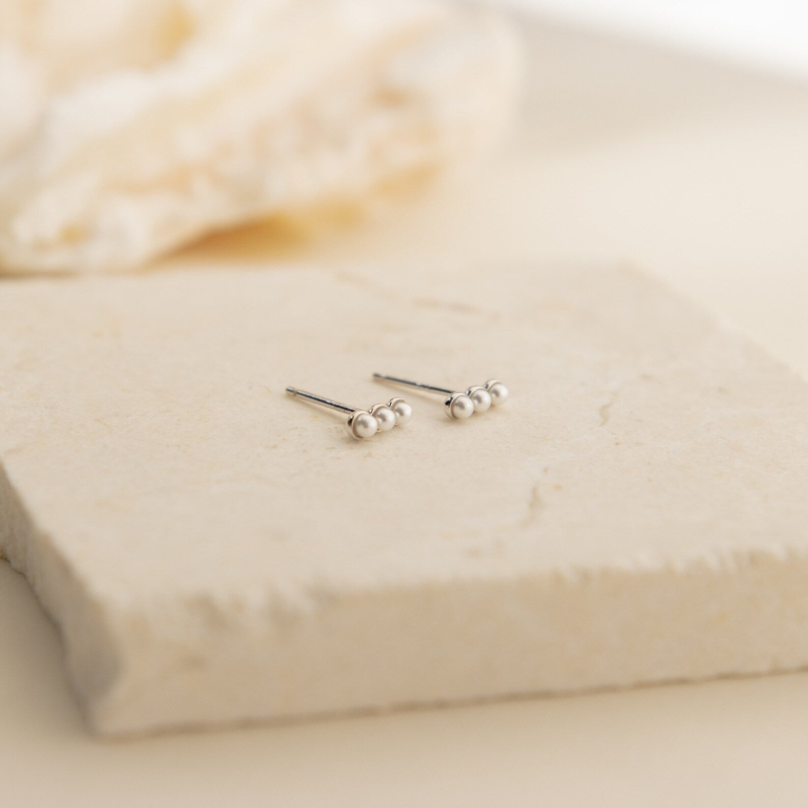 Delicate Pearl Earrings