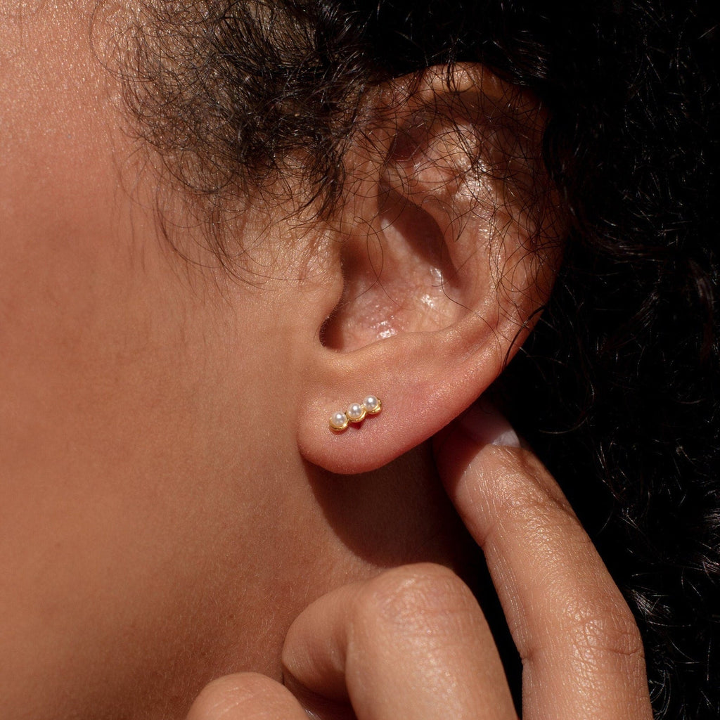 Delicate Pearl Earrings