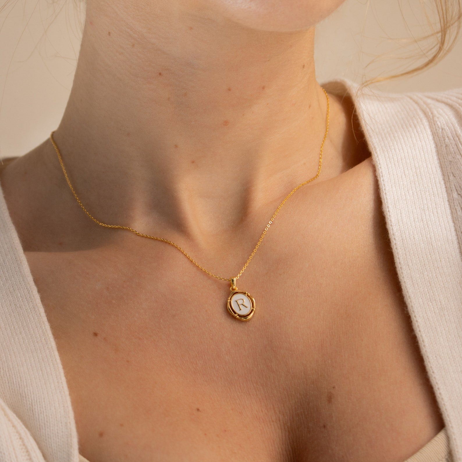 Necklace with Harmony Initial Pendant