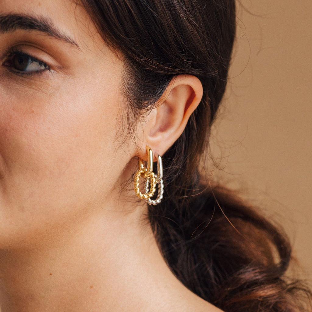 Elisa Twisted Link Earrings