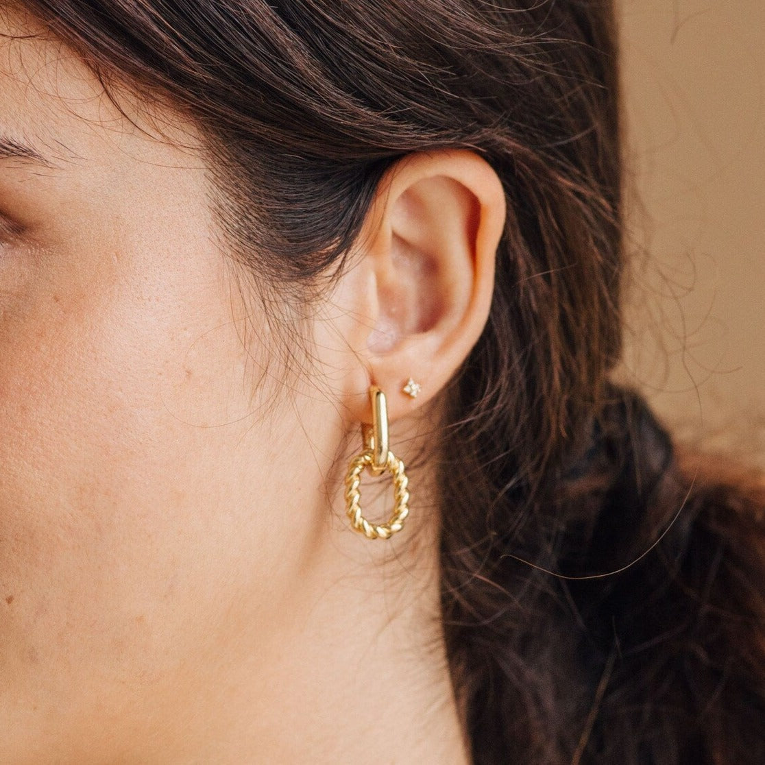 Elisa Twisted Link Earrings