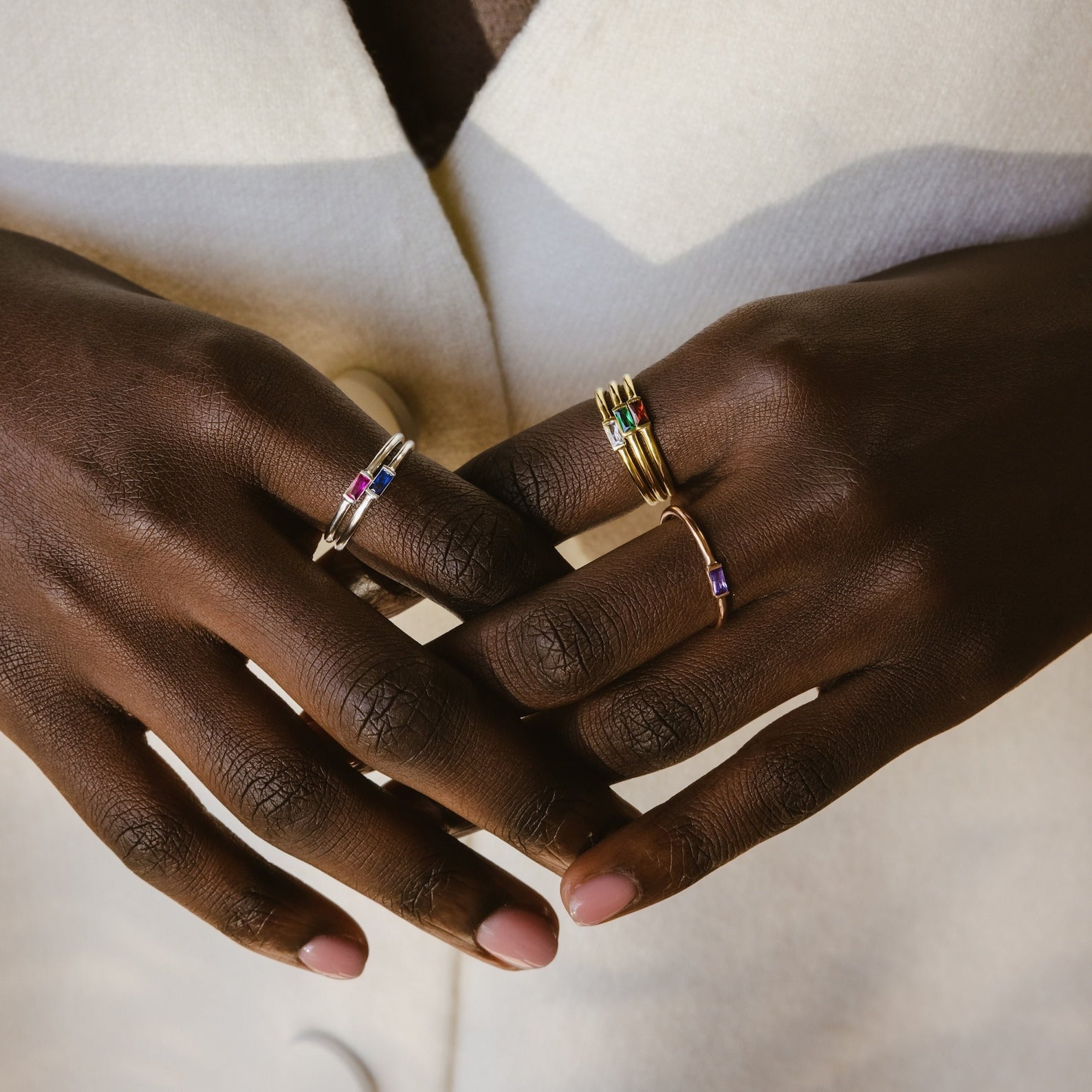 Gem of the Month Ring in Rectangular Cut