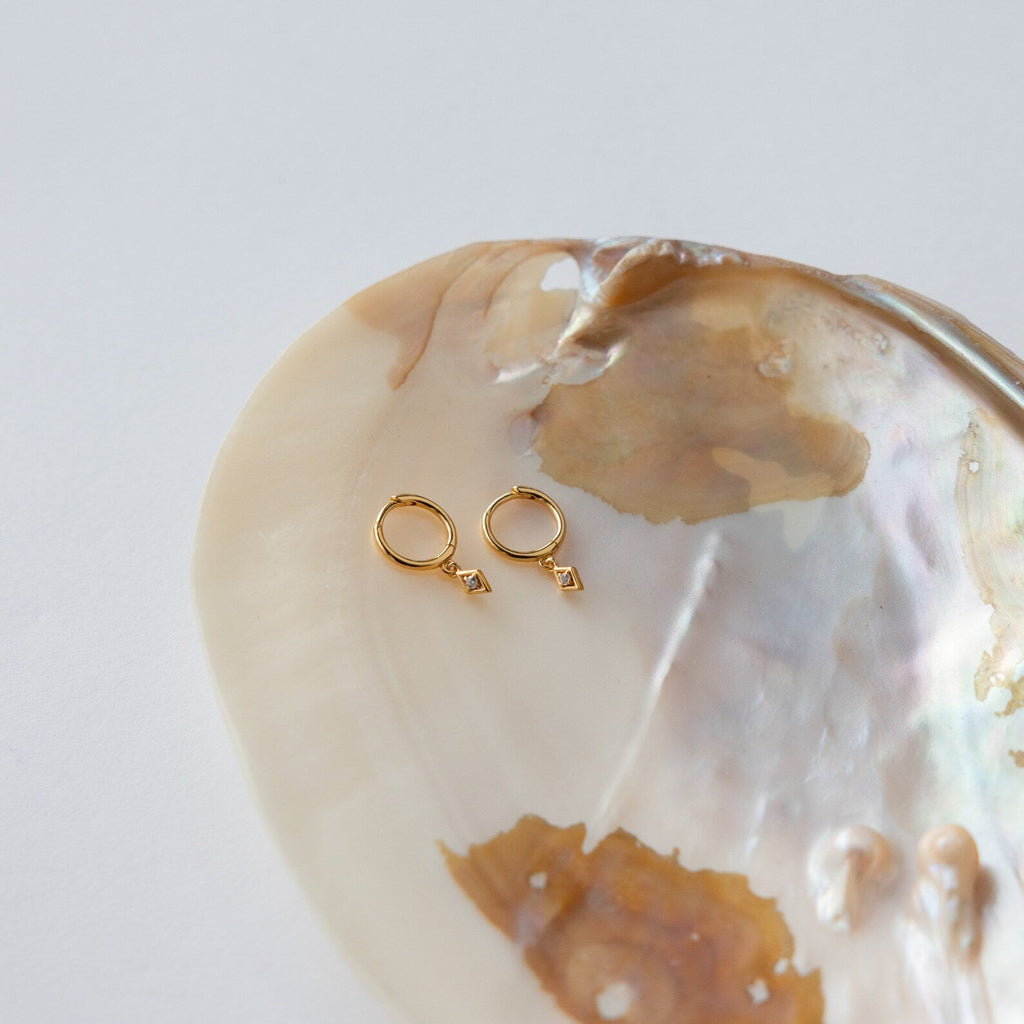 Brilliance geometric hoop earrings