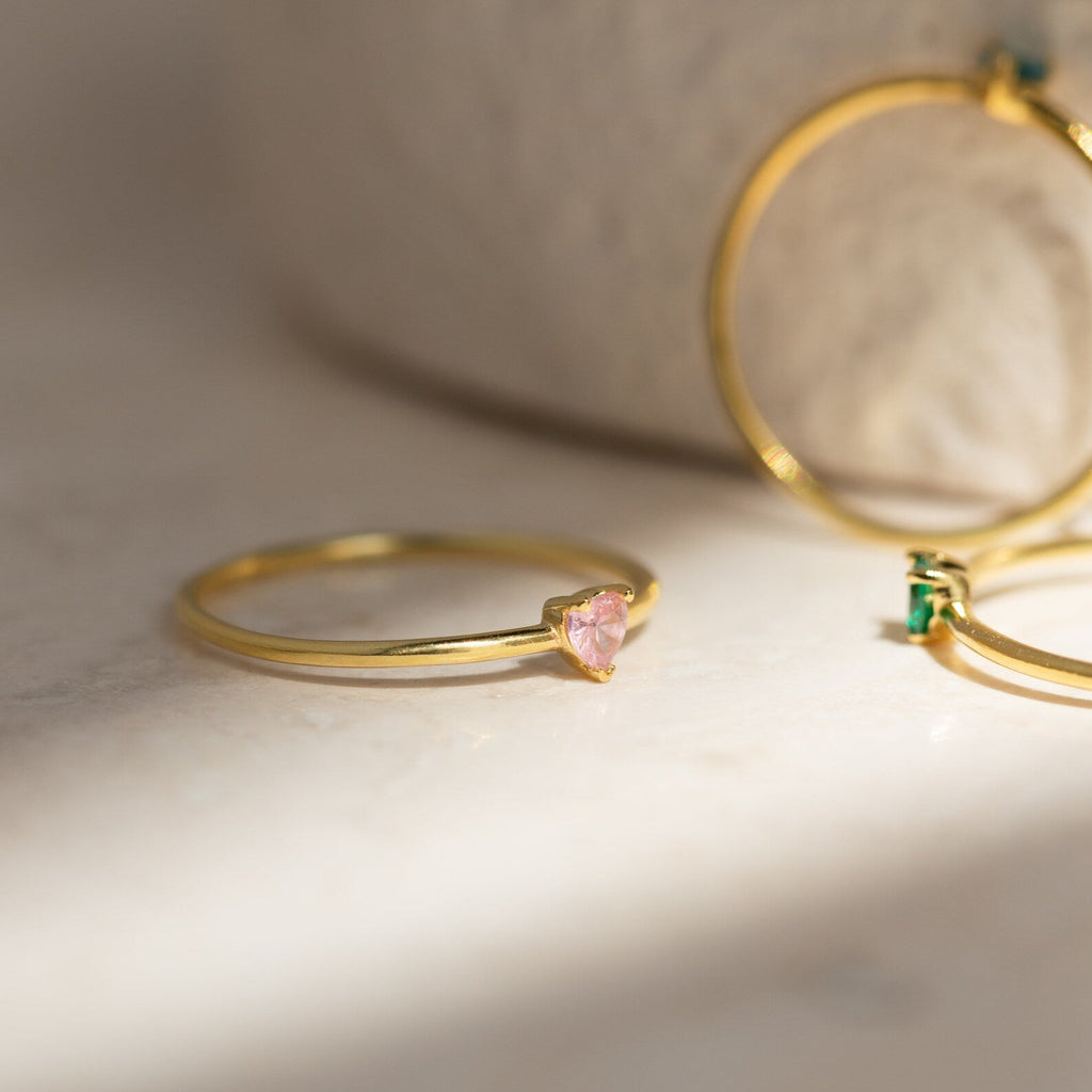 Heart ring with birthstone Lena