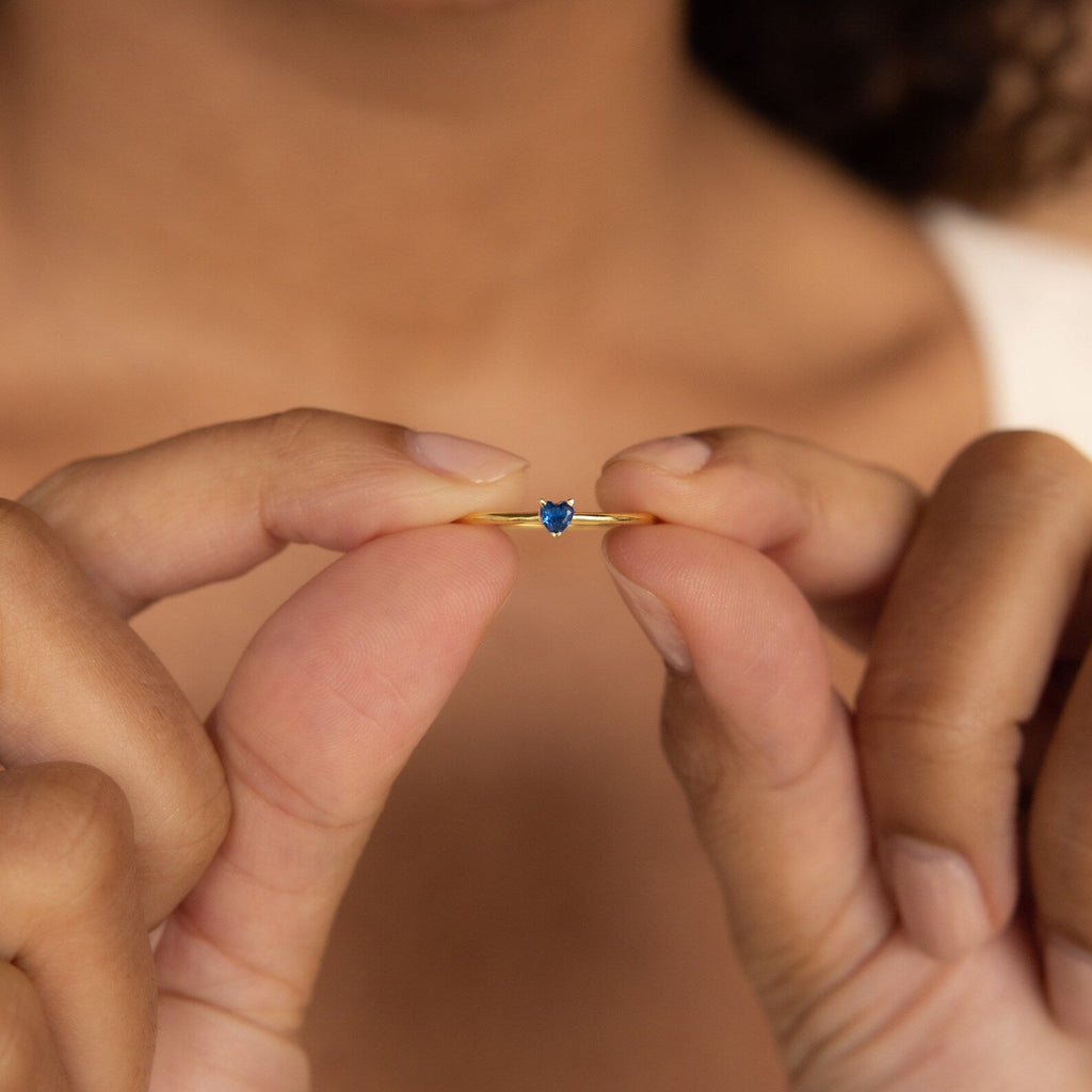 Heart ring with birthstone Lena