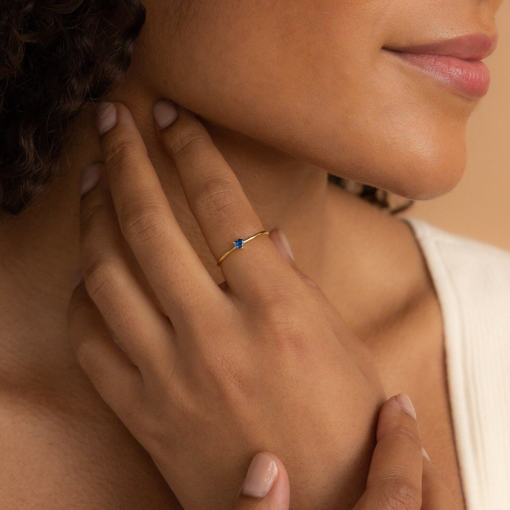 Heart ring with birthstone Lena