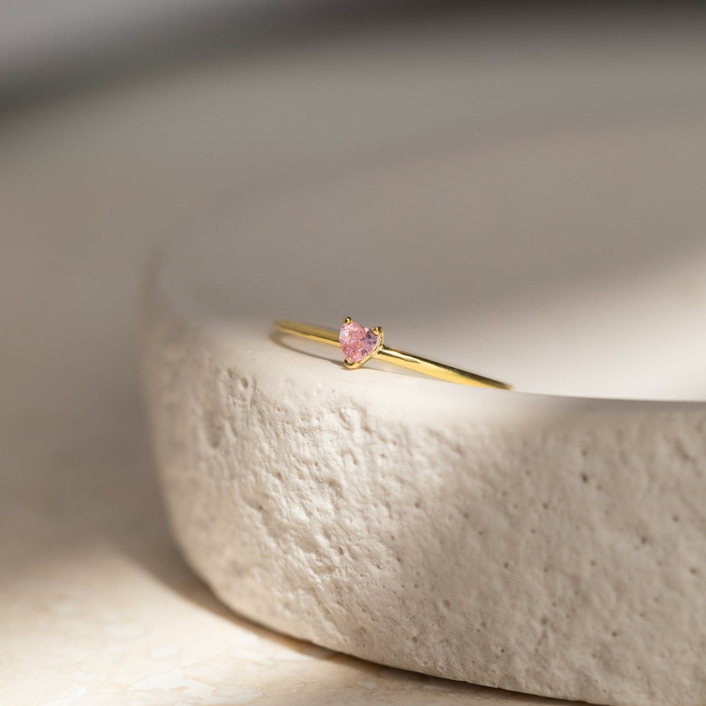 Heart ring with birthstone Lena