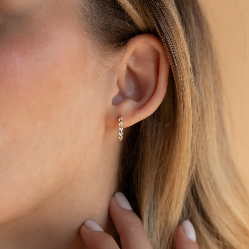 Diamond Pavé Hoop Earrings