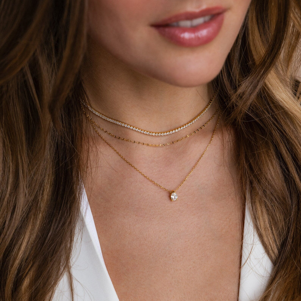 Necklace with Sparkling Crystals