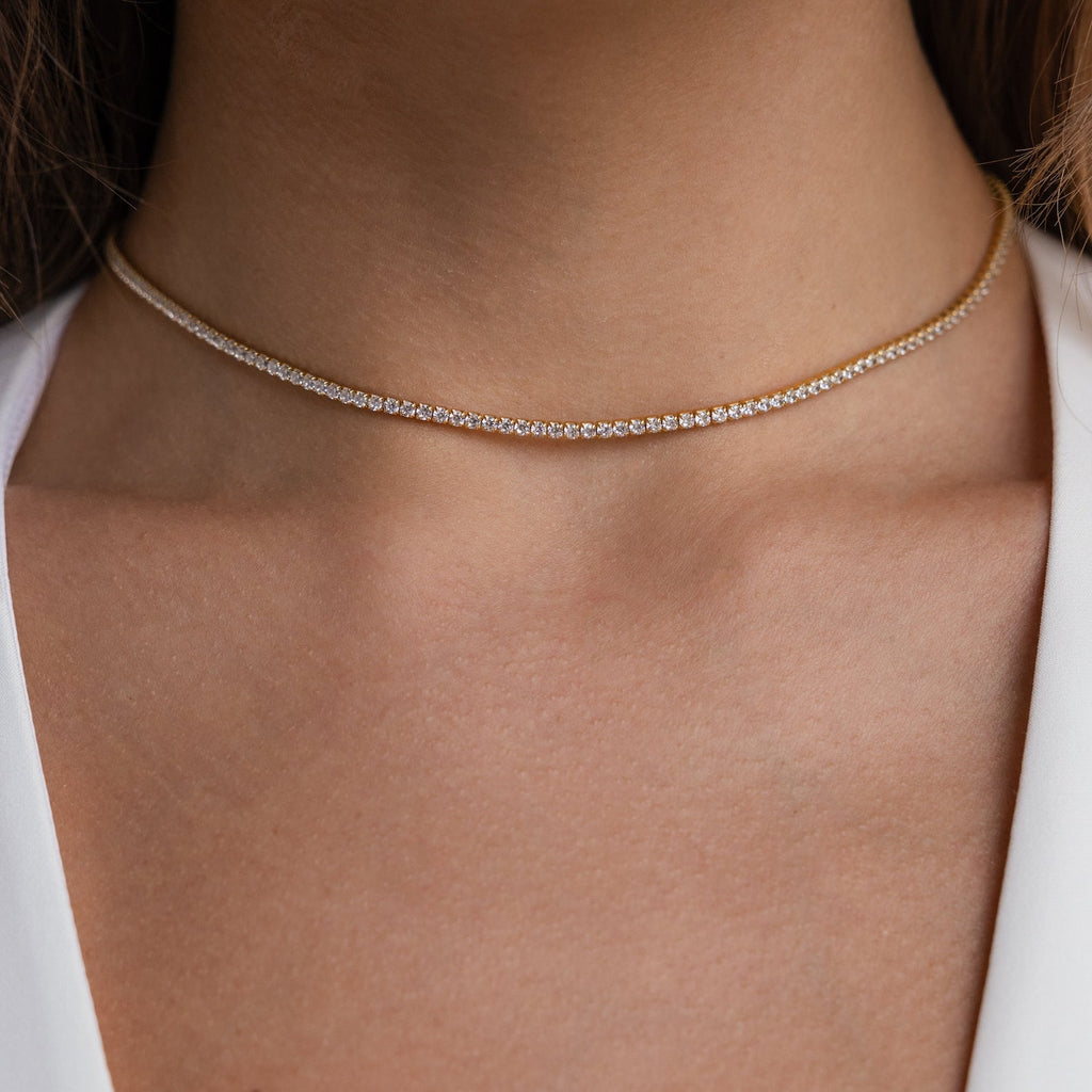Necklace with Sparkling Crystals
