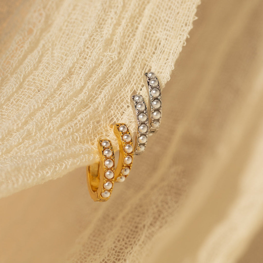 Essence Pearl Hoop Earrings