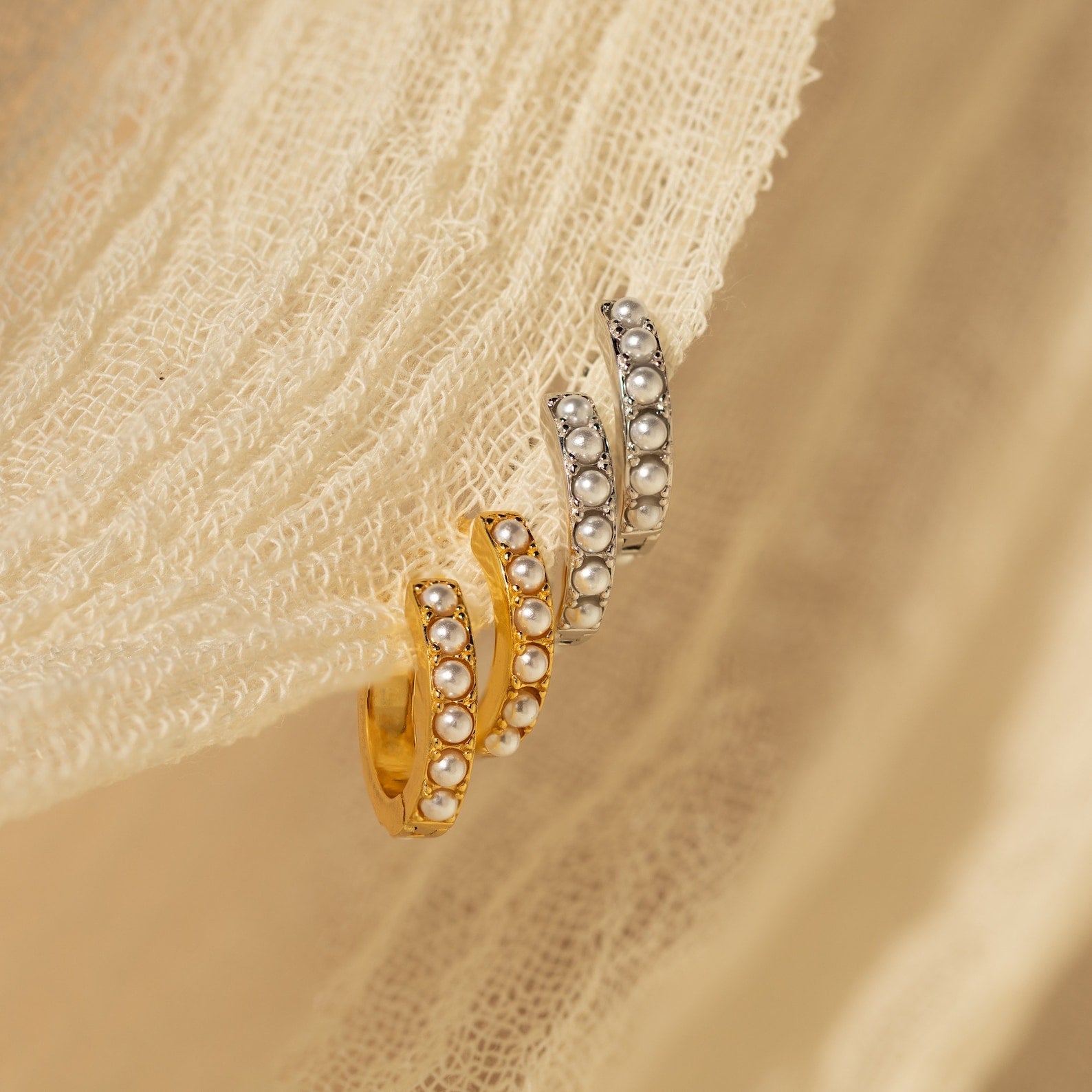 Essence Pearl Hoop Earrings