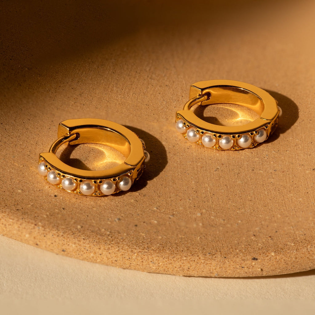 Essence Pearl Hoop Earrings