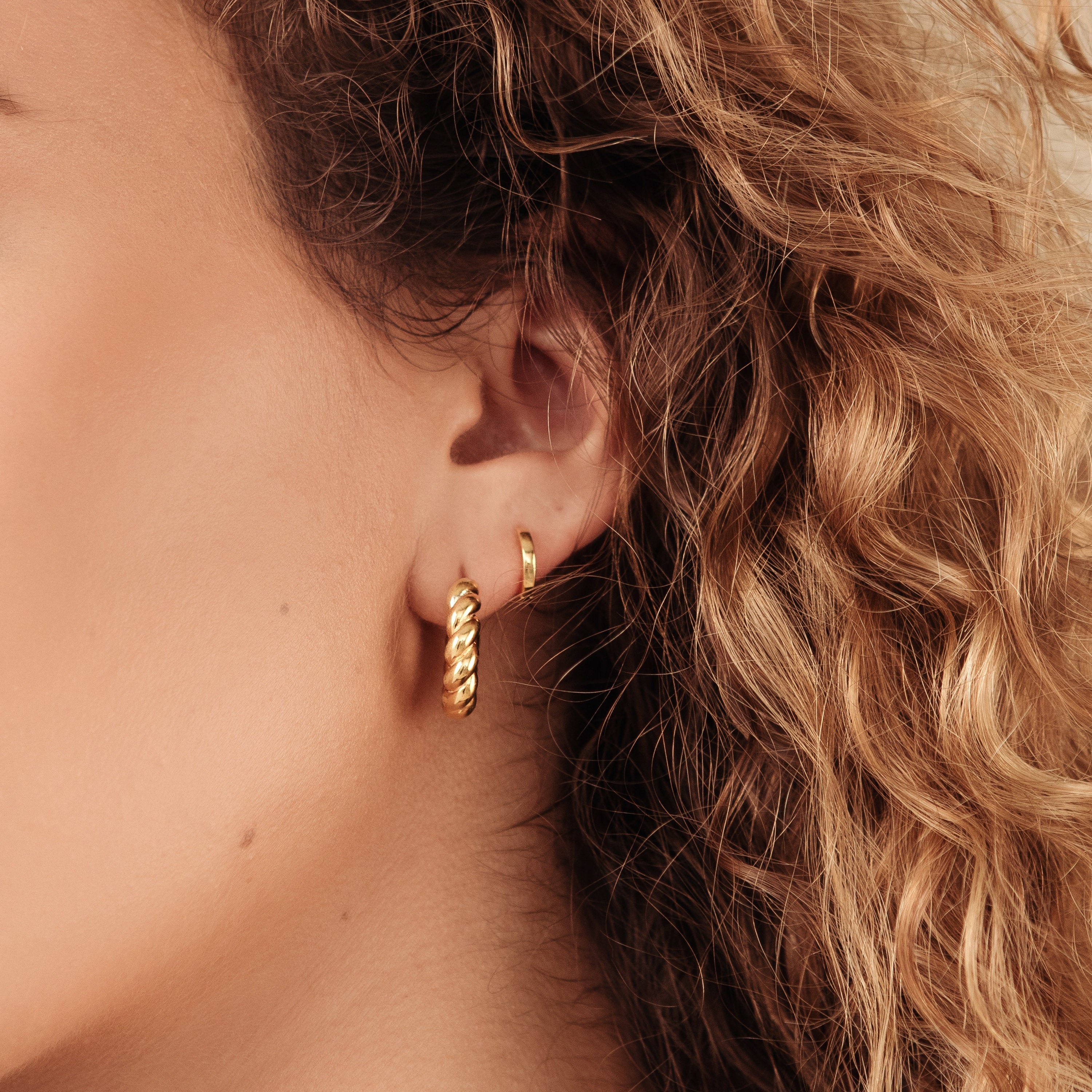 Aura hoop earrings