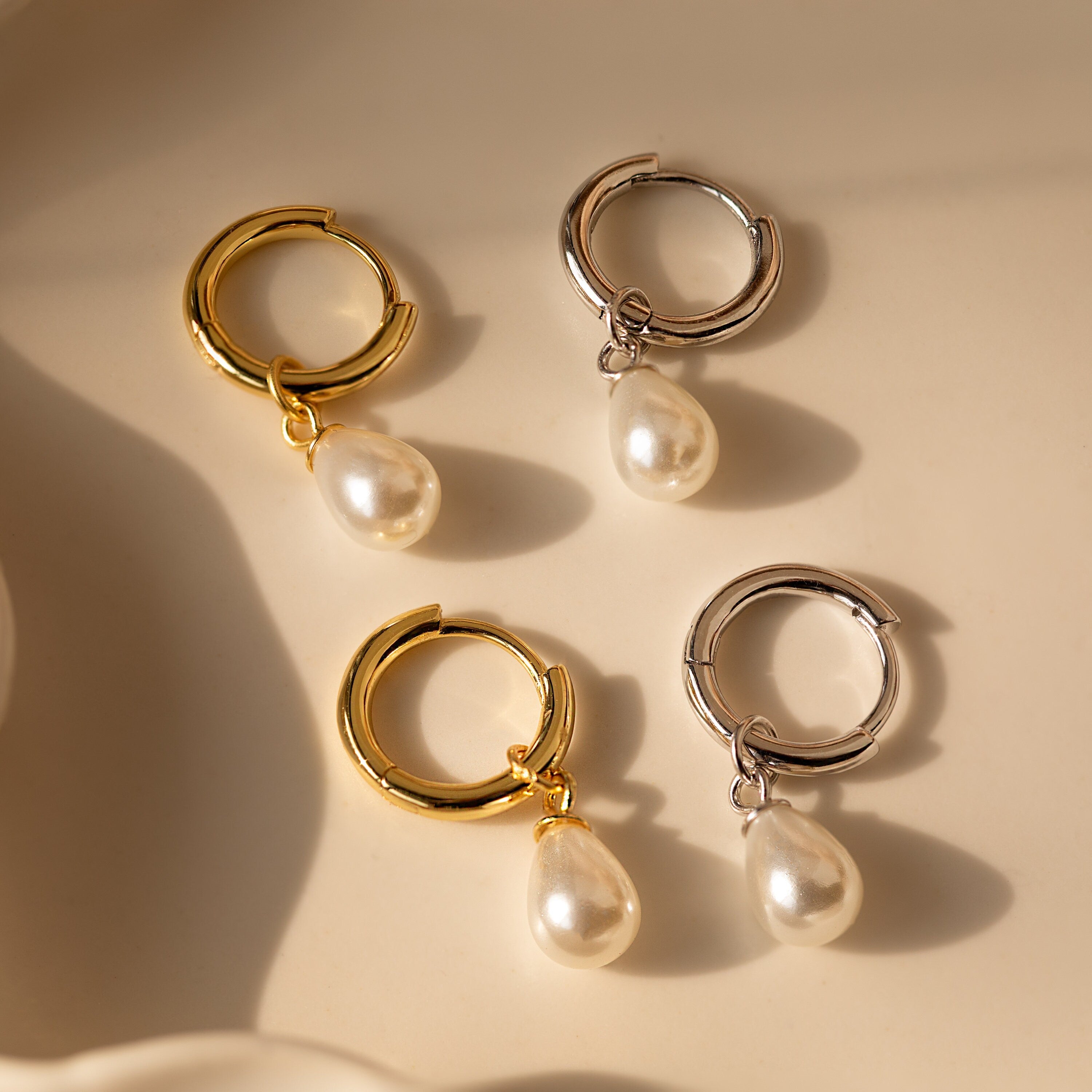 Delicate Pearl Earrings
