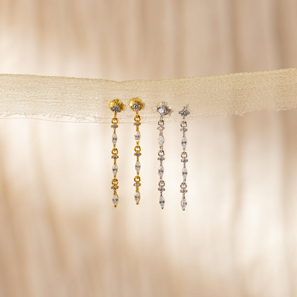 Elegant Sparkling Drop Earrings