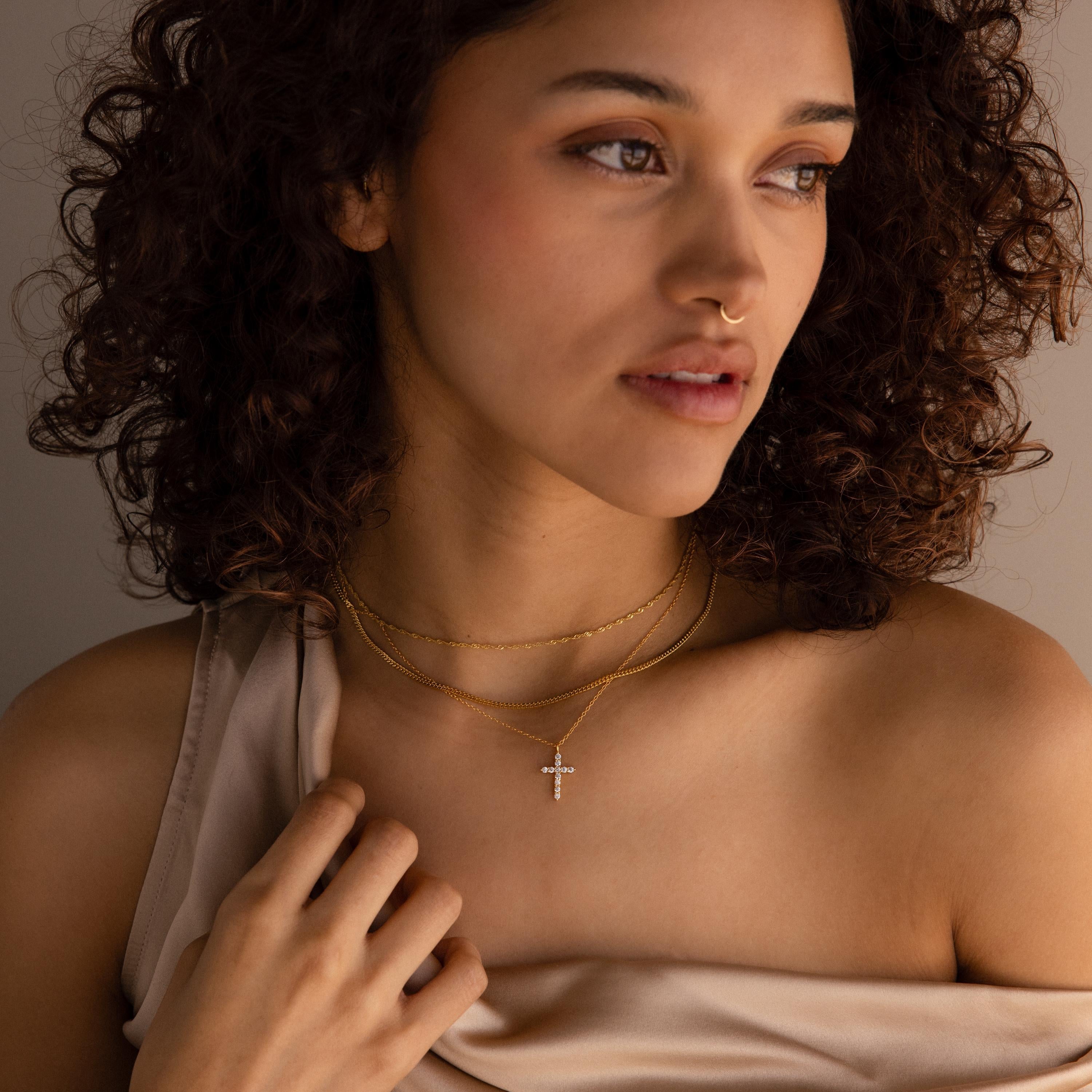 Sparkling Cross Necklace