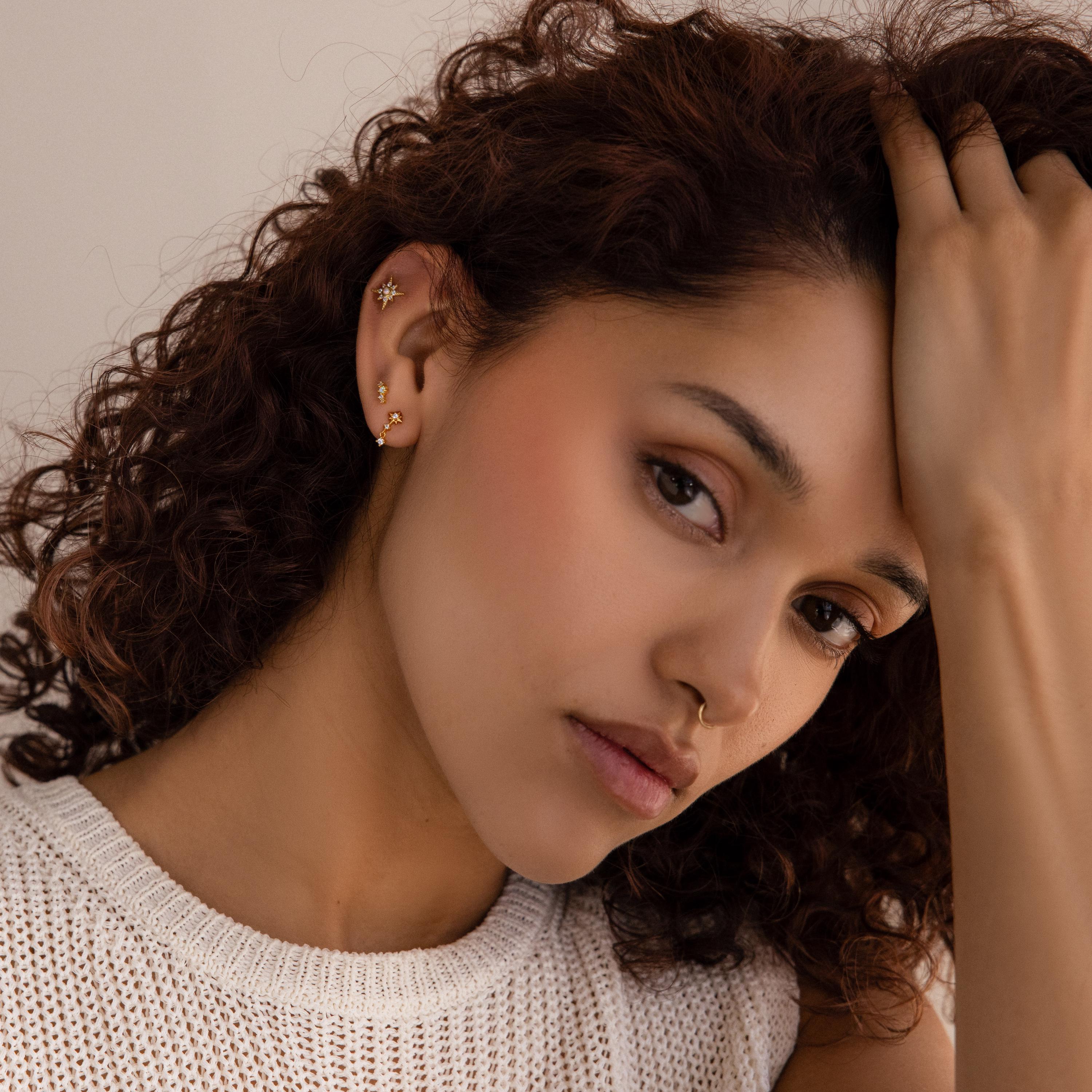 Star-shaped earrings