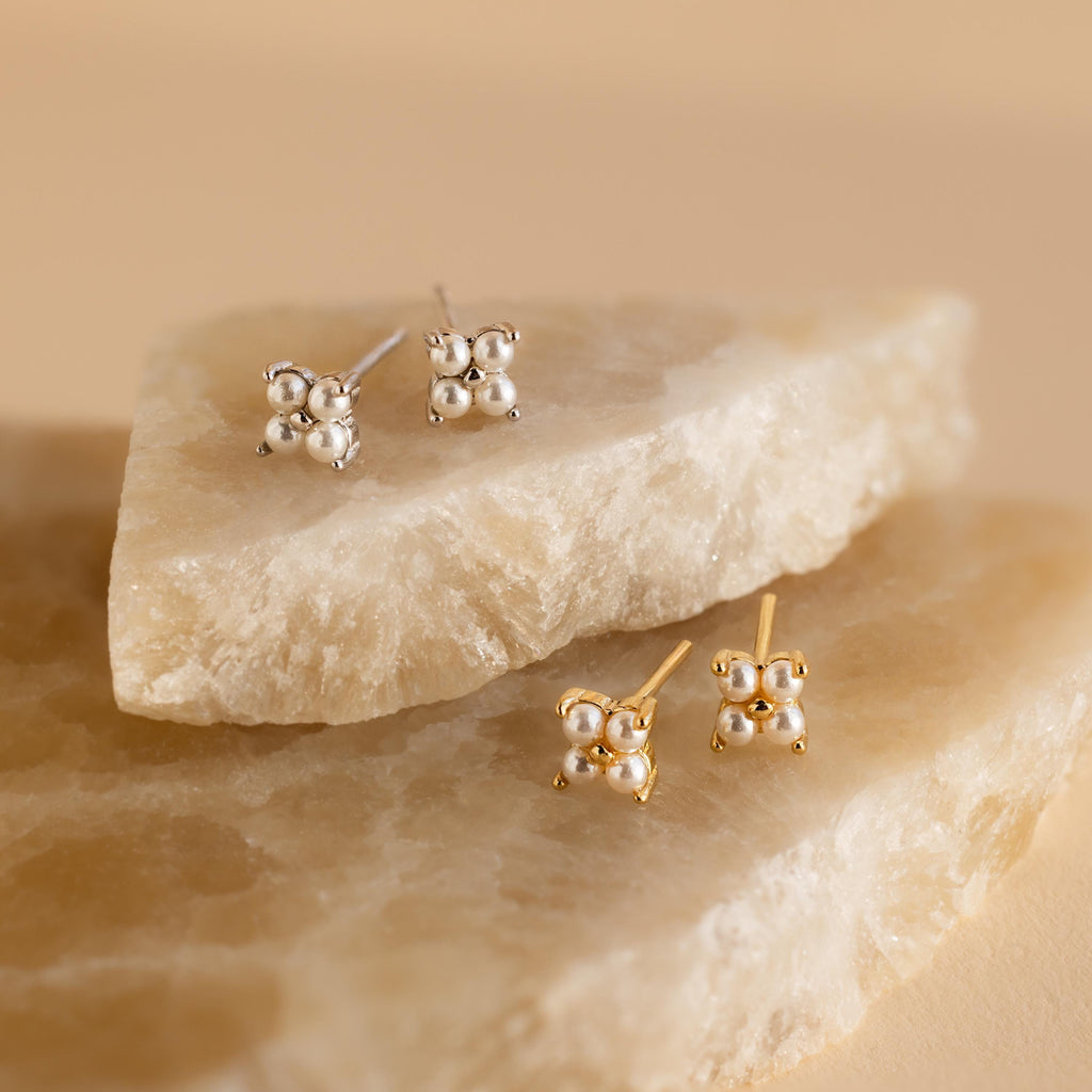 Pearl Petal Earrings