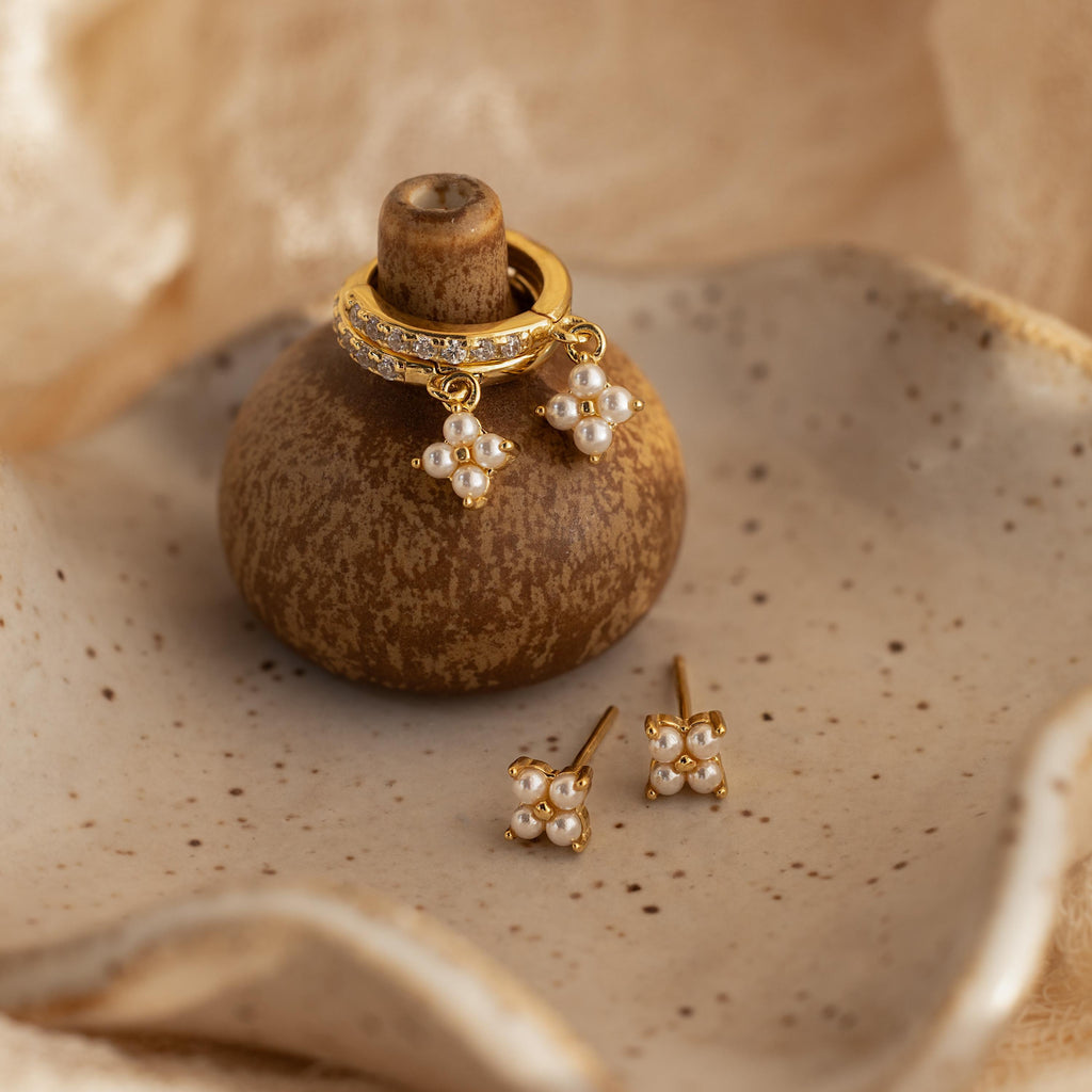 Pearl Petal Earrings