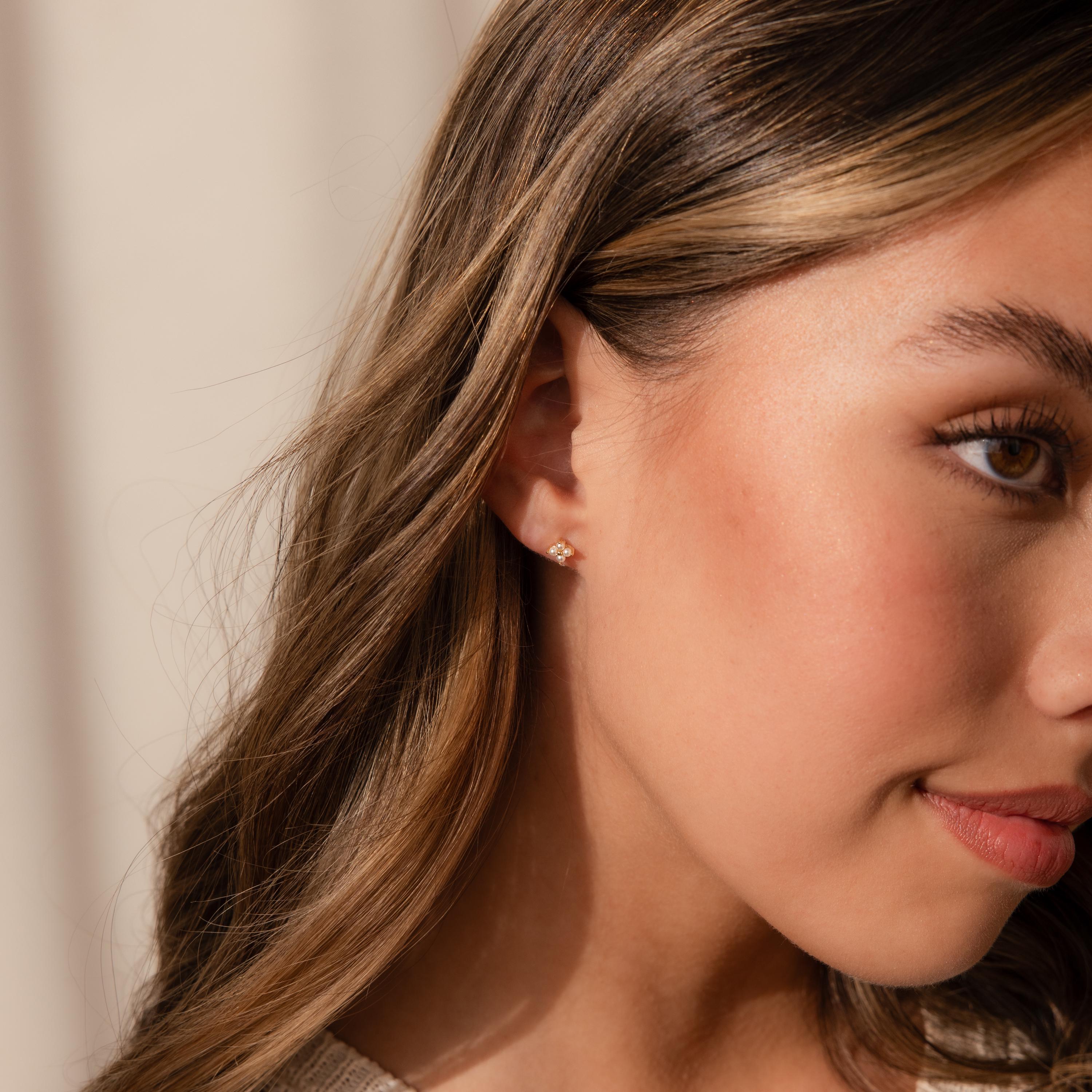 Pearl Petal Earrings