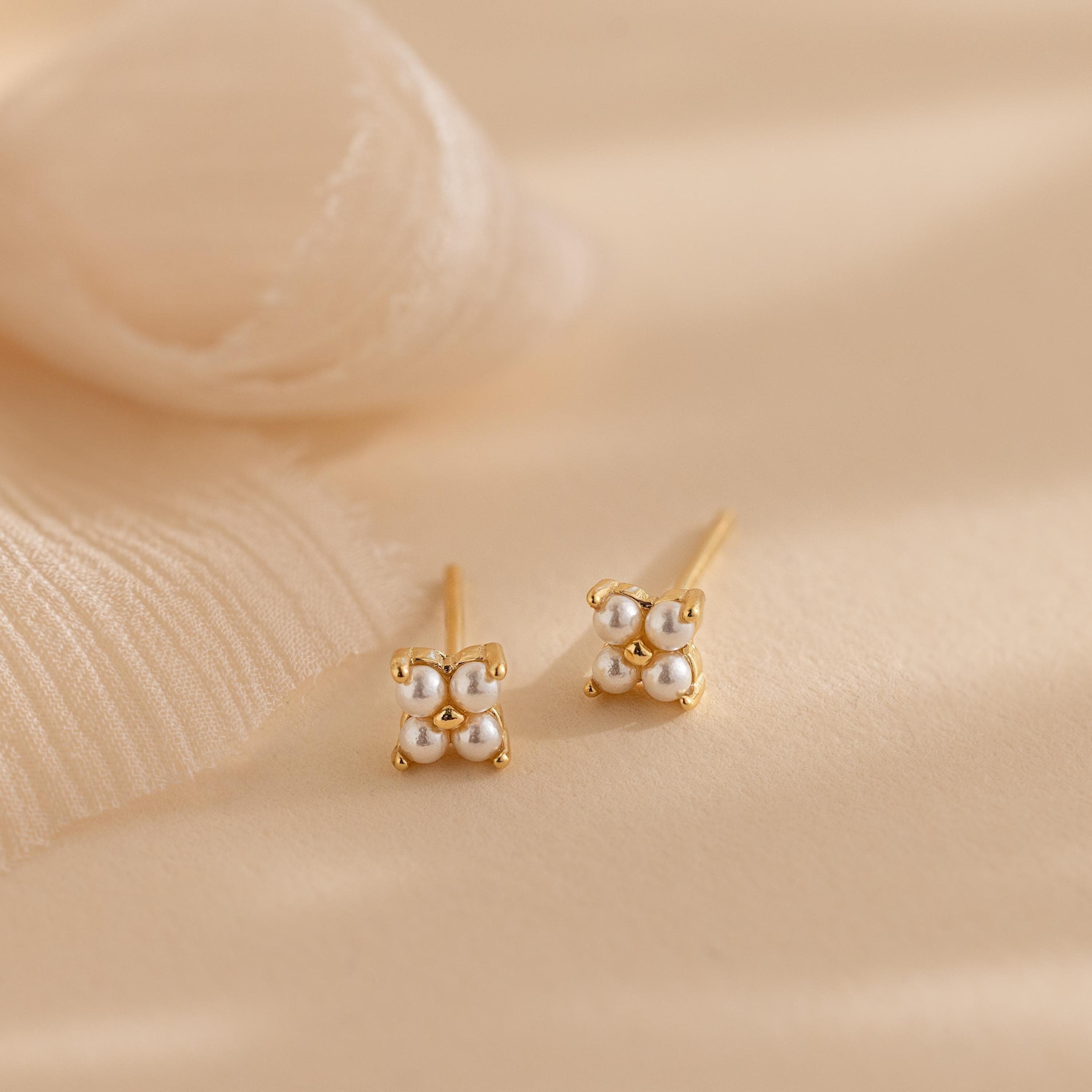 Pearl Petal Earrings