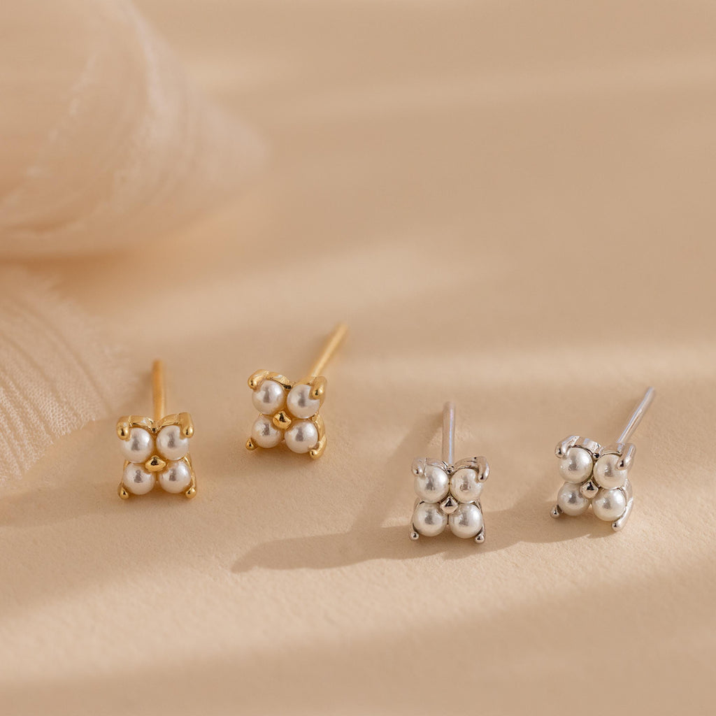 Pearl Petal Earrings