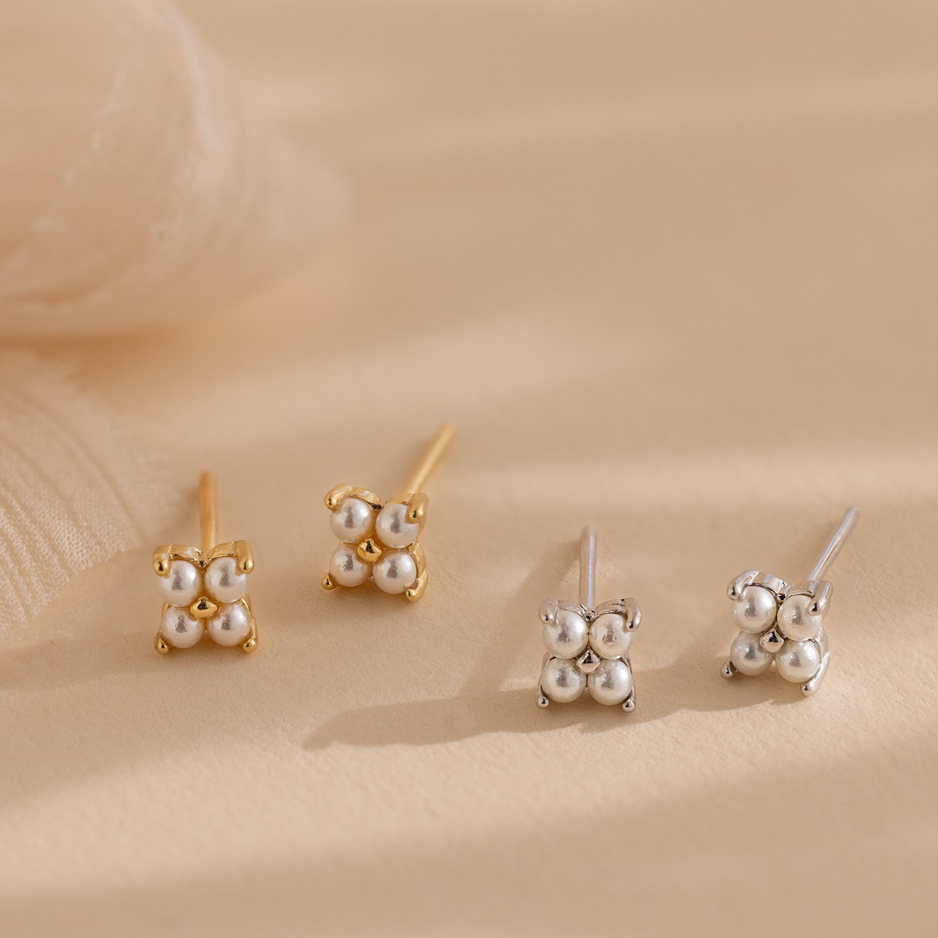Pearl Petal Earrings