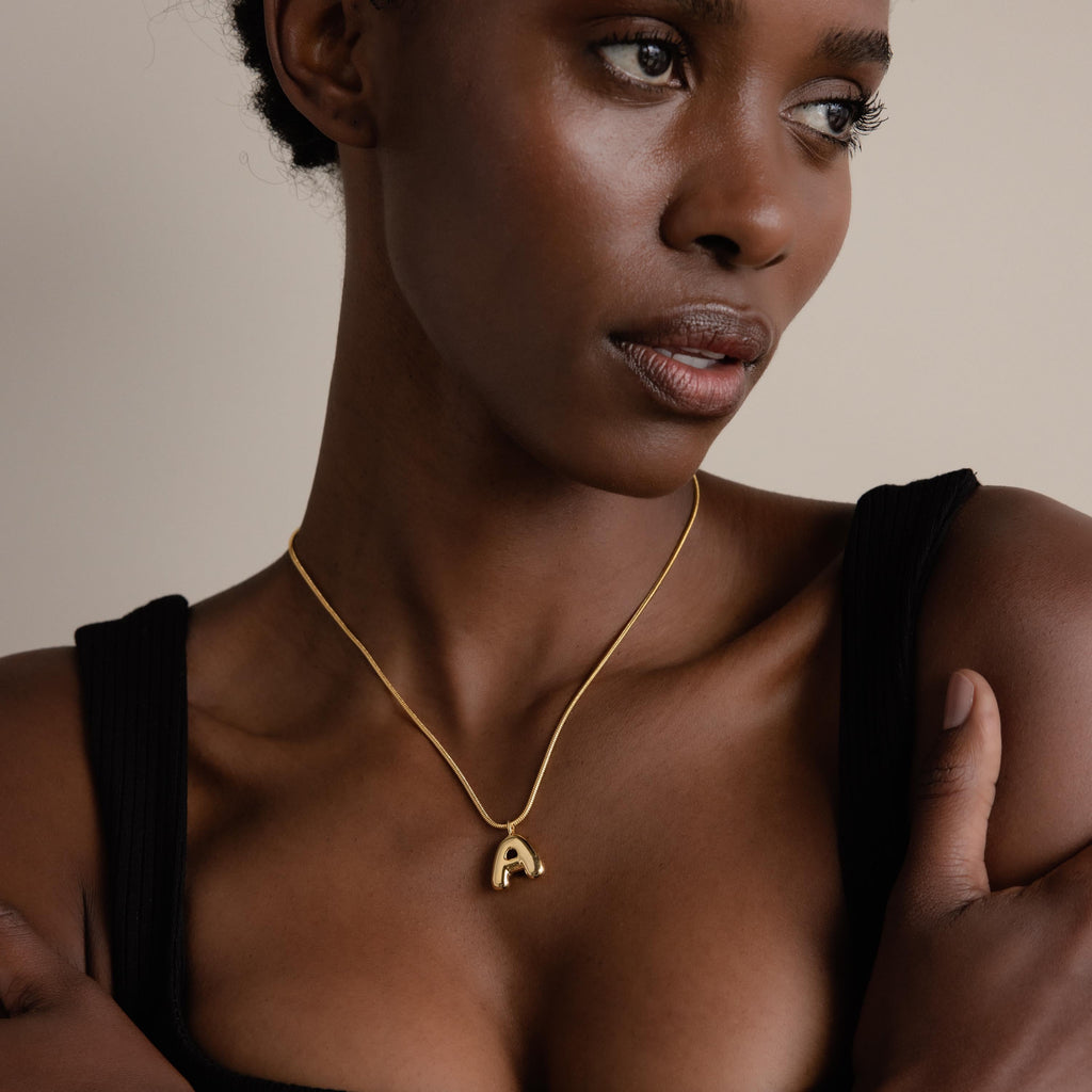 Inflated Initial Necklace