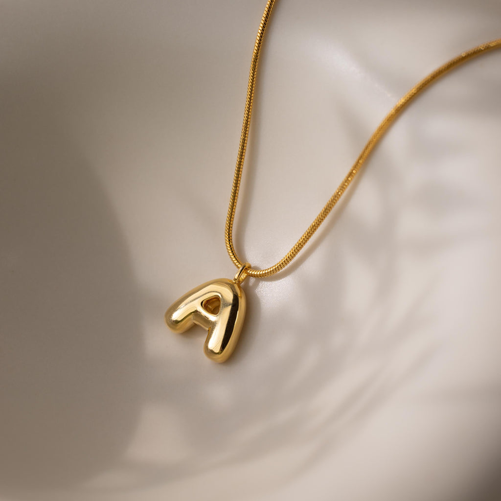 Inflated Initial Necklace
