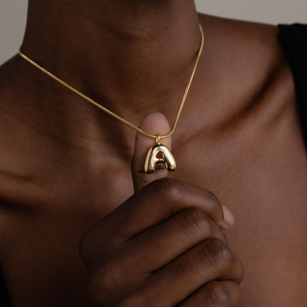 Inflated Initial Necklace