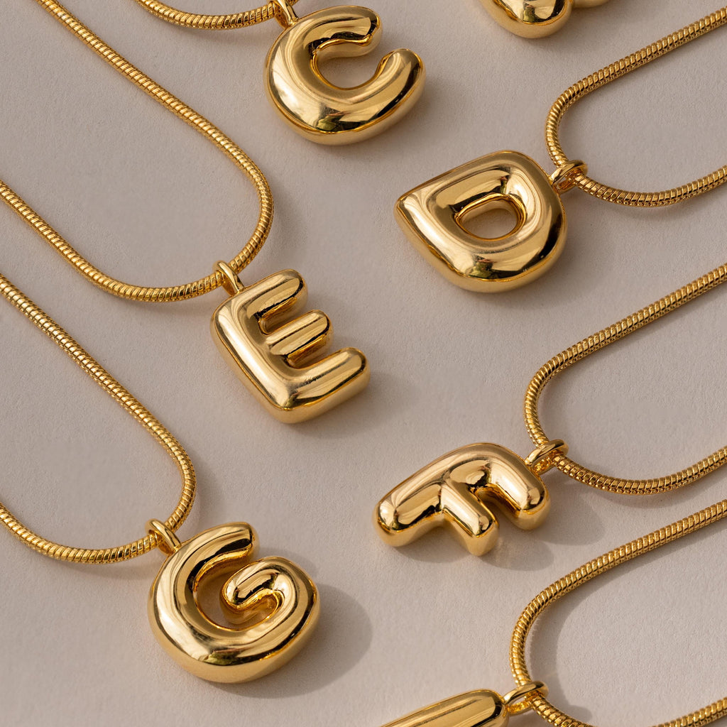 Inflated Initial Necklace
