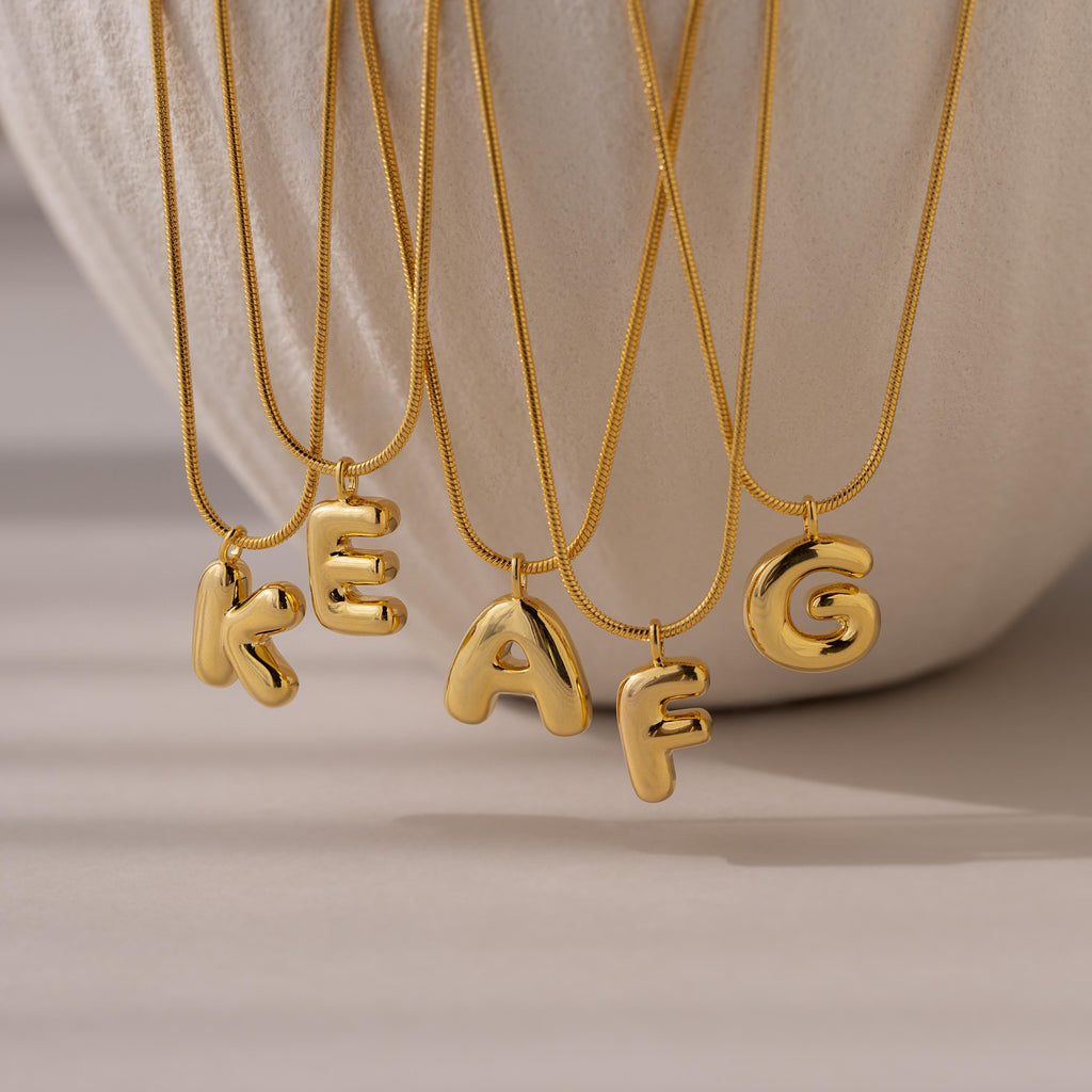 Inflated Initial Necklace