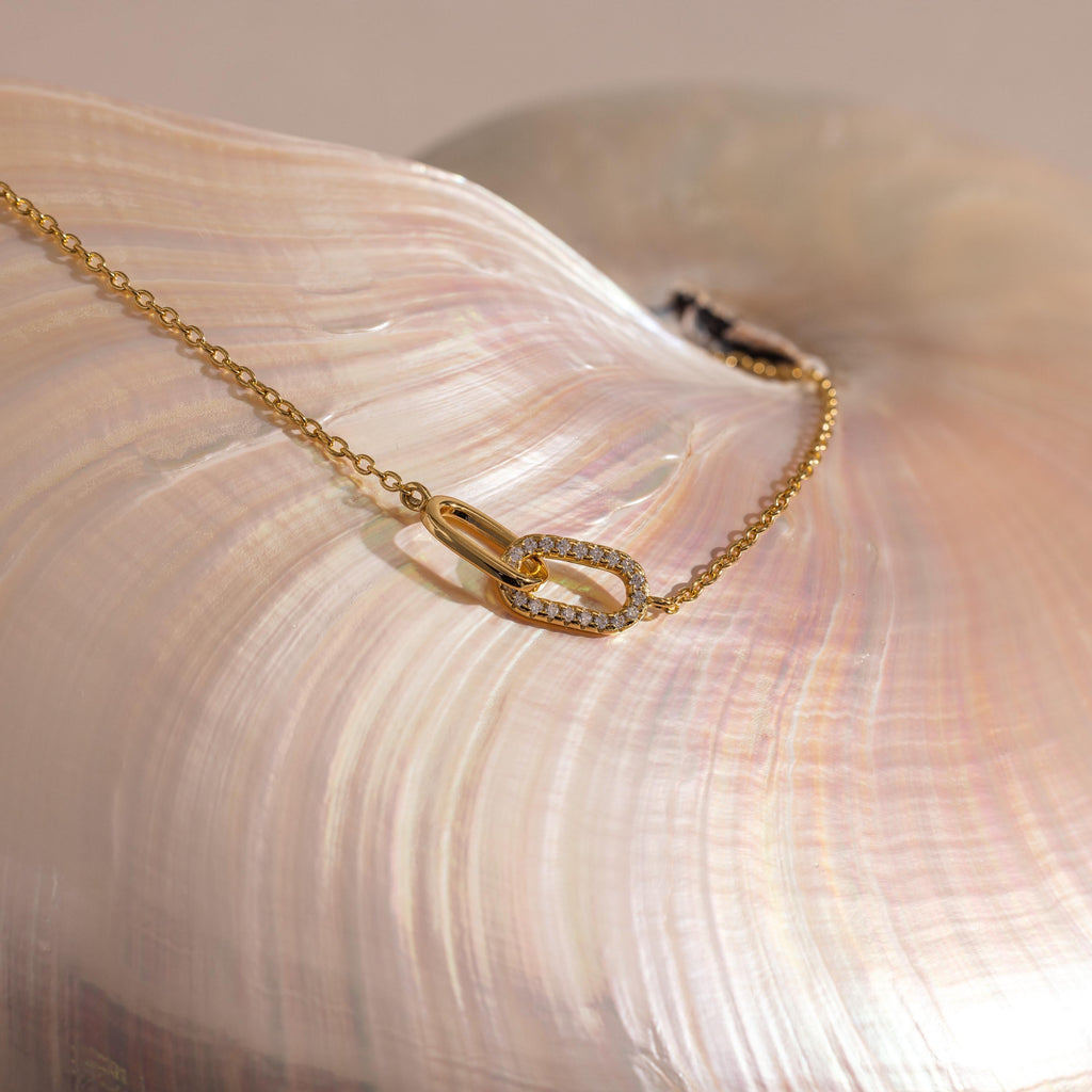 Pave Linked Pendant Bracelet